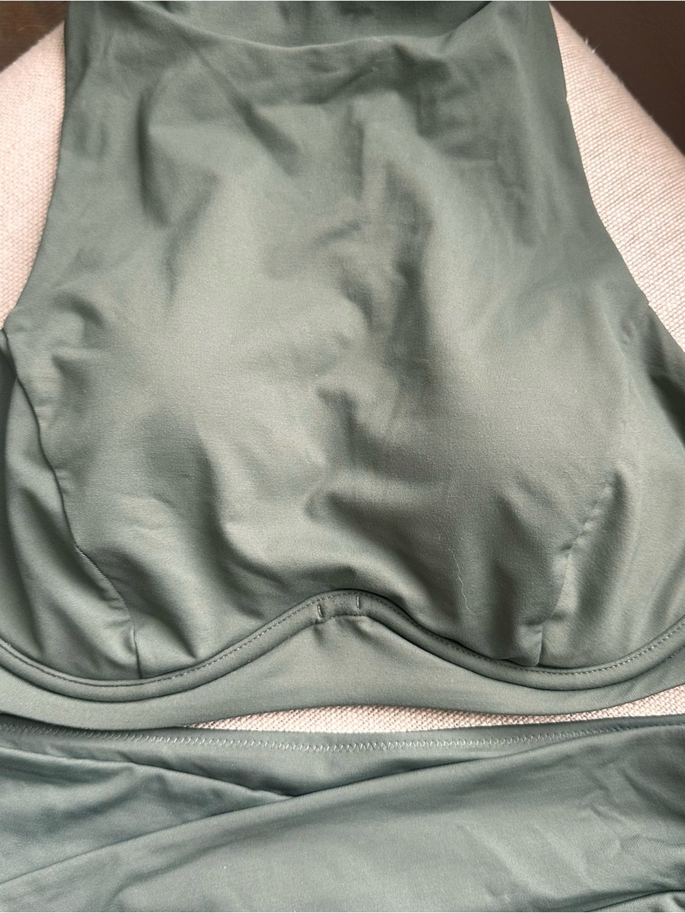 Athleta Maldives High-Neck Two-Piece Swim Set in deep fern Green - Picture 4 of 9